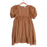 Noralee Blush Swiss Dot Puff Sleeves Dress-Size 6Y (we have matching girls and toddler dresses)