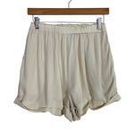 Majorelle Cream Linen Blend Cuffed Hem Shorts- Size S