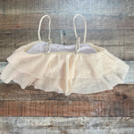 No Brand Cream Tiered Bikini Top - Size S (We Have Matching Bottom!)