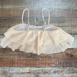 No Brand Cream Tiered Bikini Top - Size S (We Have Matching Bottom!)
