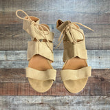 Steve Madden Suede Lace Up Heeled Sandals - Size 7 (see notes)