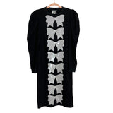 Queen of Sparkles Black Beaded Sequin Bow Dress- Size XS (sold out online)