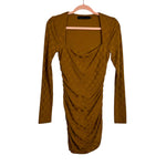 House Of Harlow 1960 Camel Checker Print Dress - Size S