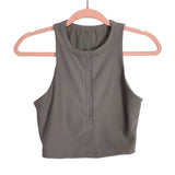 Your Personal Best by Abercrombie & Fitch Taupe Henley Snap Slim Tank- Size S