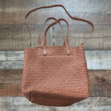 Madewell Brown Suede Cow Leather Laced Tote