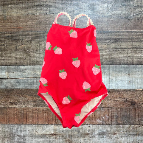 The Beaufort Bonnet Company Red Strawberry Swimsuit - Size 3T