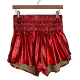 Peach Love Red Metallic Skort- Size S
