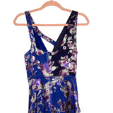 Chelsea and Walker Blue Floral Silk Blend Hi/Low Dress- Size 4