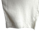 BYLT White Linen Blend Drawstring Waist Wide Leg Pants- Size S (see notes)