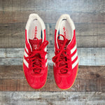 Adidas Red Gazelle Sneakers with Extra Laces- Size MEN’S 8 (NEW)