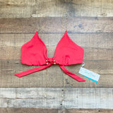 Beach Bunny Red Serena Triangle Bikini Top NWT- Size DD (we have matching bottoms)