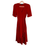 Forever New Brick Red Wrap Dress- Size 2