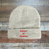 Embroidered Switched For Christmas Beanie (see notes)
