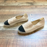 Chanel Lambskin Beige and Black Espadrilles- Size 40 (Great Condition)