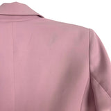 Scoop Pink with Shoulder Pads and Ruched Sleeves Open Front Blazer- Size XS (see notes, we have matching pants)