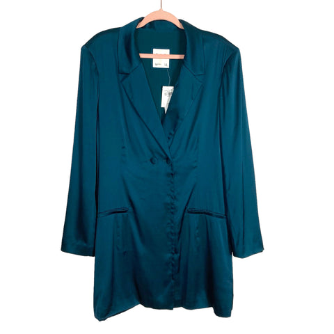 Abercrombie & Fitch Green Satin Blazer Mini Dress NWT-Size XL (sold out online)