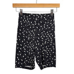 Aerie Black Animal Print Cross Waist Biker Shorts - Size M