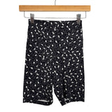 Aerie Black Animal Print Cross Waist Biker Shorts - Size M