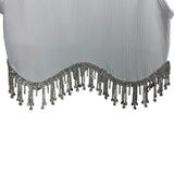 Zara White Ribbed Tank with Rhinestone Hem- Size XS