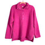 Aerie Hot Pink Sherpa Pullover- Size S