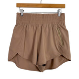 No Brand Tan Elastic Waistband Shorts - Size M