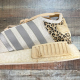 Adidas Boost White Animal Print Sneakers - Size 8.5 (See Notes)
