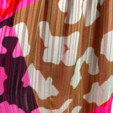 Crosby by Mollie Burch Satin Metallic Animal Print Belted Dress- Size XXL (see notes, sold out online)