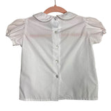 Funtasia! Too White Peter Pan Collar with Back Buttons Top- Size 4