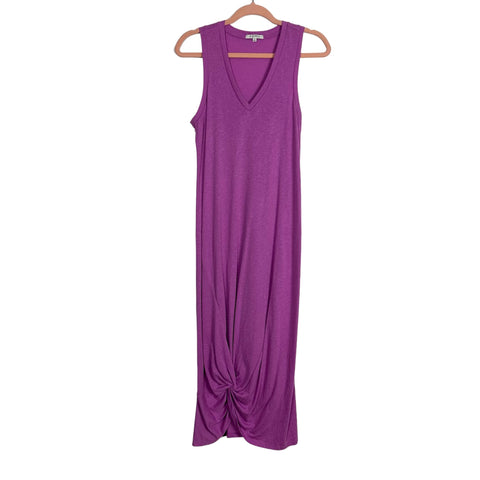 Z Supply Purple V-Neck Bottom Twist Tank Shirt Dress- Size S