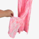 Lovers + Friends Pink/Coral Tie Dye with Tie Belt and Side Slits Cover Up- Size S