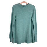 Loft Robin's Egg Blue Wool Blend Mock Neck Tunic Sweater- Size L