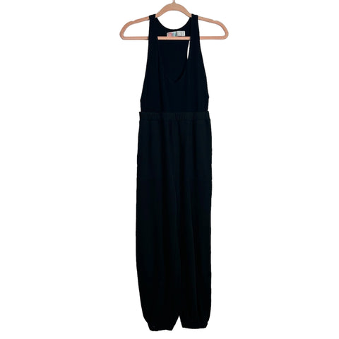 Free People Beach Black Jogger Jumpsuit- Size S