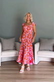 Jessica Simpson Pink and Orange Printed Dress NWT- Size XS