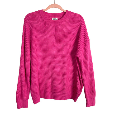 Pulse Hot Pink Chunky Knit Sweater- Size S