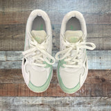 Adidas White/Green/Blush/Grey Torsion Sneakers- Size 8