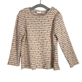 Zara Baby Beige/Mustard Striped Ribbed with Black Cherries Top-Size 3-4Y (we have matching baby girl top)