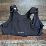 Heart & Core Black Zipper Front with Velcro Straps Bra- Size M