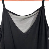 Lulus Black Mesh Detail Cami- Size M