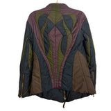 BCBGMAXAZRIA Runway Navy/Purple/Olive Puffer Jacket- Size XS