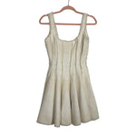 Antonio Melani Ivory Jemma Square Neck A Line Tweed Sleeveless Mini Dress - Size 0