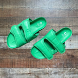 GAP Green Double Velcro Strap Slide On Sandals- Size 8