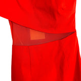 Superdown Red One Shoulder Mesh Detail Danielle Mini Dress NWT- Size XS