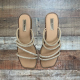 Steve Madden Starie Strappy Rhinestone Sandals- Size 8.5