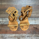 Dolce Vita Suede Studded Cork Heel Sandals- Size 9.5 (see notes)