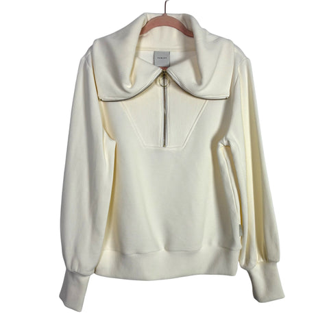 Varley Ivory Ribbed Half Zip Pullover NWT- Size S