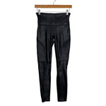 Spanx Black Faux Leather Leggings - Size M (Inseam 26")