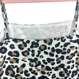 Lulus Animal Print Satin Slit Hem Dress- Size S