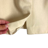 J. Crew Cream 100% Wool with Back Slit No. 2 Pencil Skirt- Size ~4 (see notes, tag is size 6, but the skirt has been altered and taken in, see photos)