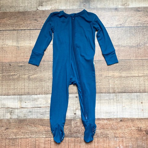 Posh Peanut Navy Zip Up Footie Outfit NWT- Size 9-12M