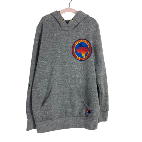 Aviator Nation Gray Hooded Sweatshirt- Size 6Y